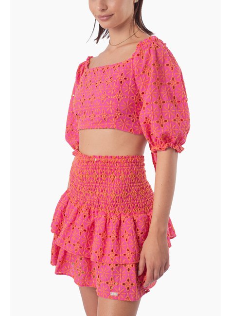 Lastex Saia Curta Com Babado Saias Curtas Com Babados Lamis Saia